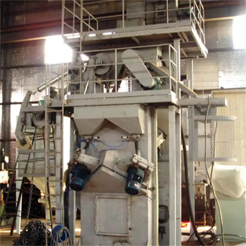 Round chain anchor chain shot blasting machine