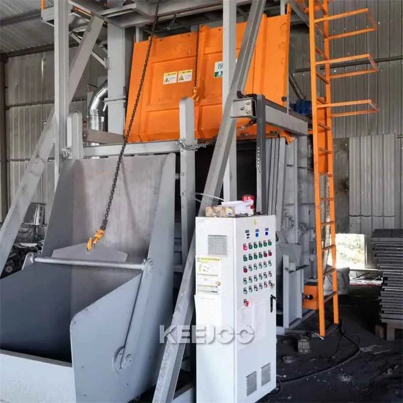 Manual Door Tumble belt type shot blasting machine