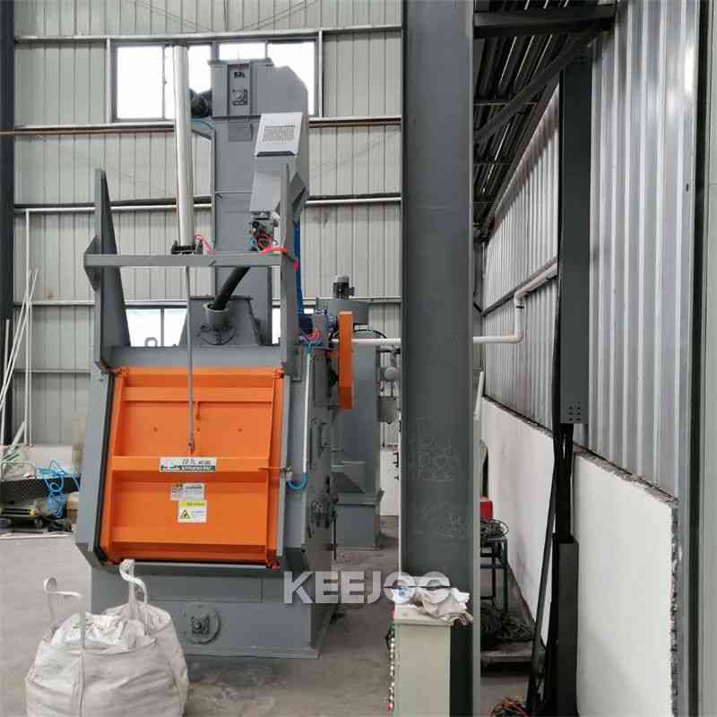 Rubber belt shot blasting machine