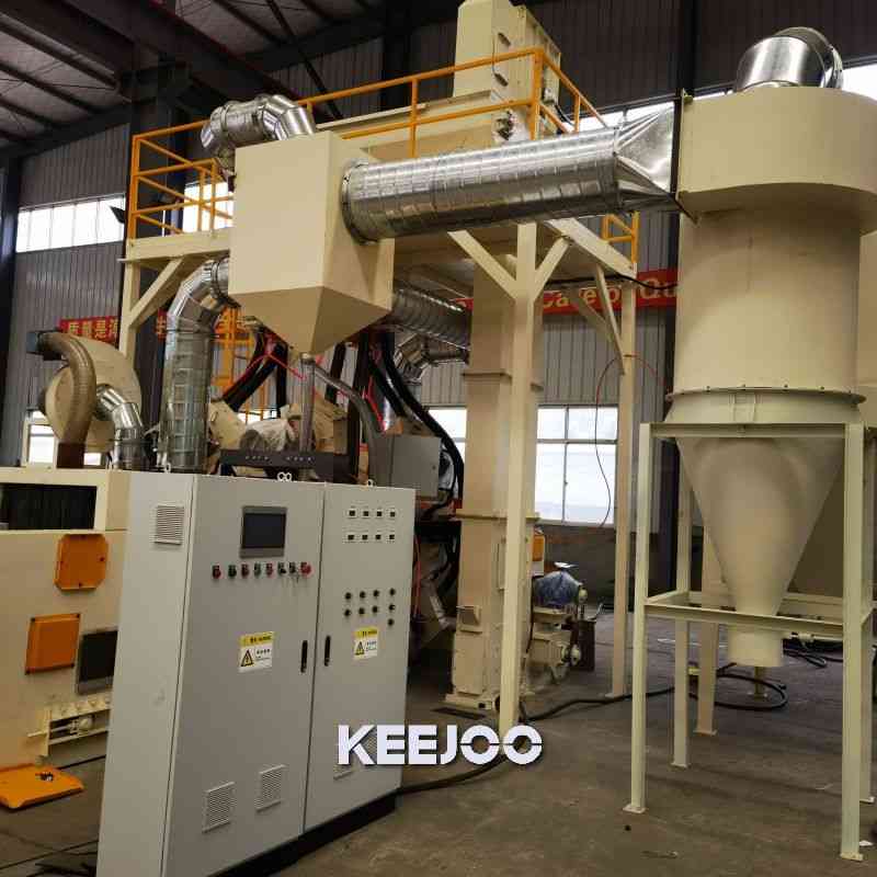 Mesh belt conveyor through type automatic shot blasting cleaning equipment