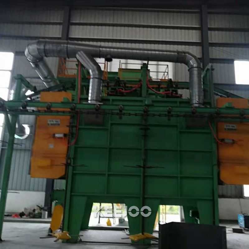 Chain type shot blasting machine