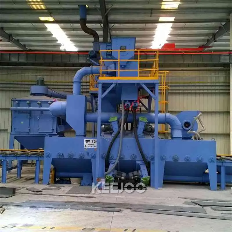 Hanger Pass Through Type Excavator Chassis Shot Blasting Machine