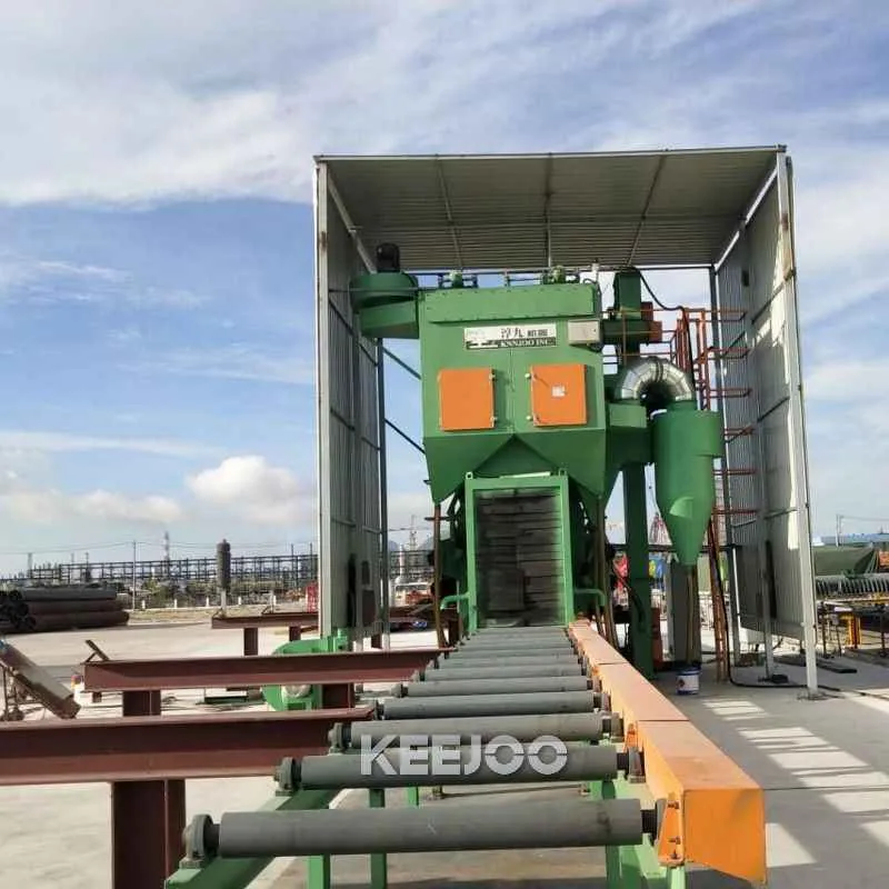 Pass through type shot blasting machine